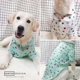 Dog Apparel XL-XXXXL Big Clothes Summer And Autumn Pyjamas Casual Golden Clothing Labrador Samoyed Pet Shirt Jacket