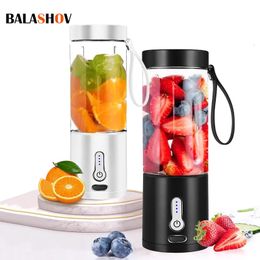 530ML Portable Blender for Smoothies Shakes USB Rechargeable Food Processor Fruit Mixer Machine Powerful Mini Juicer Cup 240508