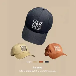 Ball Caps Spring And Summer Street Tide Cotton Soft Top Lettering Baseball Hat Visor Cap Peaked Unisex