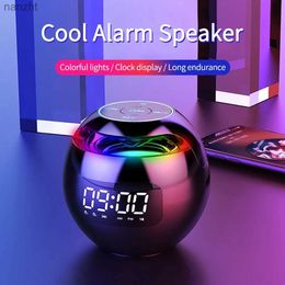 Portable Speakers Cell Phone Speakers New Clock Color Night Light Bluetooth Speaker Mini Portable Home Bluetooth Speaker with LED Display TF Card MP3 USB Charging WX