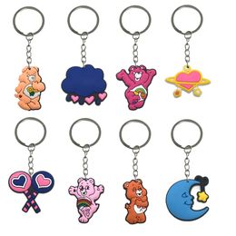 Keychains Lanyards Rainbow Bear Keychain Key Ring For Women Keyrings Bags Birthday Christmas Party Favours Gift Keyring Suitable School Oty4O