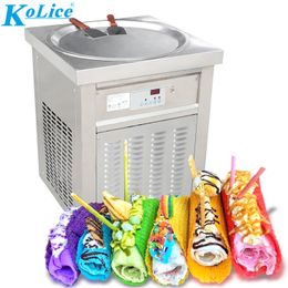 Kolice kitchen equipment ETL CE certificate 55cm Dia pan snack food rolled fried fry ice cream machine maker