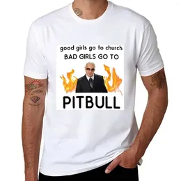 Men's Polos Good Girls Go To Church Bad Pitbull T-Shirt Short Sleeve Tee Hippie Clothes Designer T Shirt Men