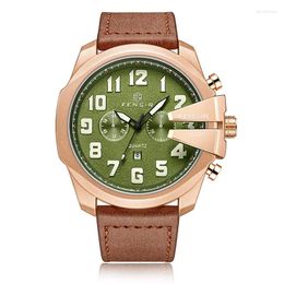 Wristwatches Men's Fashion Leisure Wristwatch Large Dial Waterproof Calendar Luminous Multi-function Watch Highlights The Charm Of Men