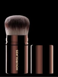 2016 New makeup tools Hourglass Retractable Kabuki Brush Metal FerrulePortable Synthetic Fibre brushes for foundation loose powde7467602