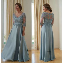 Newest A Line Jasmine Mother of The Bride Dress V Neck Long Sleeve Applique Sash Ruched Wedding Guest Dresss Floor Length Evening Gown 0508