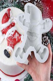 Christmas Santa Cookie Mould Silicone Mould Fondant Cake Decorating Tool Gumpaste Sugarcraft Chocolate Forms Bakeware Tools T2005237815848