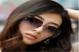New Rimless Sunglasses Metal Frame Frameless SunGlasses Women Brand Designer Eyeglasses Eyewears Drop9727519