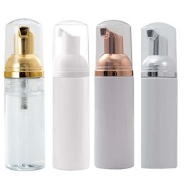 60Ml Empty Wholesale Bottles Travel Foamer Plastic Foam Bottle With Gold Pump Hand Wash Soap Mousse Cream Dispenser Bubbling