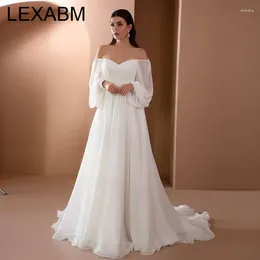 Casual Dresses White Maxi Dress Elegant Long Sleeve Off Shoulder Backless Evening Party Women Wedding Gowns Prom Robes Vestidos Female