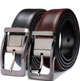 Men039s Genuine Leather Dress Belt Reversible Belt for Men Two In One 3 4cm wide mens belts big and tall Y20011029737369269
