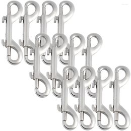 Dog Collars 12 Pcs Double Buckle Pets Metal Snaps Hooks Lanyard Clasp Backpack Leash Chain Clasps Zinc Alloy DIY Ended Clips