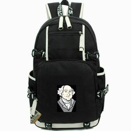 George Washington backpack Great President daypack school bag Badge Print rucksack Casual schoolbag Computer day pack