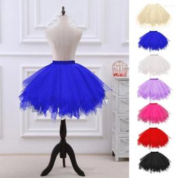Skirts Fashion Multi-Layers Women Elastic Waist Puffy Knee Length Petticoat Lolita Cosplay Underskirt Jupons