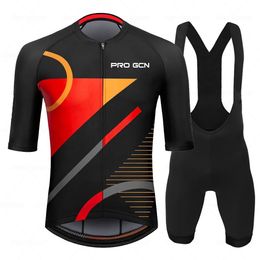 PRO GCN Men Summer Cycling Clothing Sets Breathable Mountain Bike Cycling Clothes Ropa Ciclismo Verano Triathlon Suits 240508