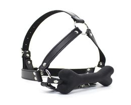 Dog Bone Mouth Bite Ball Gag Stick Head Harness Mask Bondage Fetish Restraint R5019125298