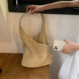 Totes Women's Shoulder Bags Casual Straw Wicker Woven Ladies Handmade Large Capacity Summer Beach Female's Messenger Bag
