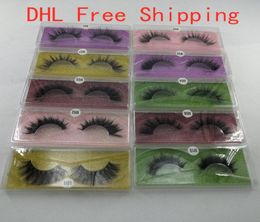 3D Mink Eyelashes Whole 10 styles 3d Mink Lashes Natural Thick Fake Eyelashes Makeup False Lashes Extension In Bulk DHL7065947