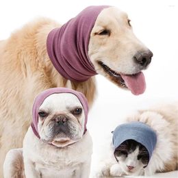 Dog Apparel Breathable Calming Ears Cover Pet Grooming Helper Headscarf Anti- Noise-proof Earmuff Head Wrap Decompress Tool