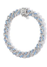 Link Chain 9MM Blue Cuban Miami Link Bracelets Bling 5A Zircon Bracelet Fashion Rock Hip Hop Jewelry For Men Women2506836