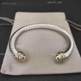David Yurma Bracelet DY Bracelet Designer Cable Bracelet Fashion Jewellery For Women Men Gold Silver Pearl Head Cross Bangle Bracelet Dy Jewellery Man Christmas Gift 545