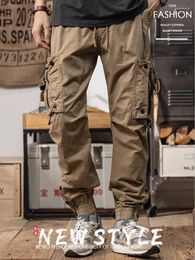 Men's Pants Style Loose Fitting Military Casual Long Korean Version Trend