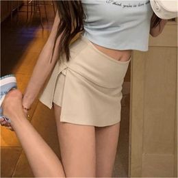 Skirts Mini For Woman Summer Clothes Women 2024 Pencil Skirt Y2k Korean Fashion Micro Japanese Kawaii Split