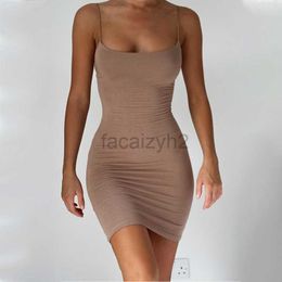 Casual Dresses Designer Dress Solid Colour off shoulder sexy camisole dress for women Plus size Dresses