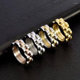 Cluster Rings Brand Shining Stainless Steel Speedometer Wedding Party Fashion Charm Men Women Annular Finger Jewellery Gift