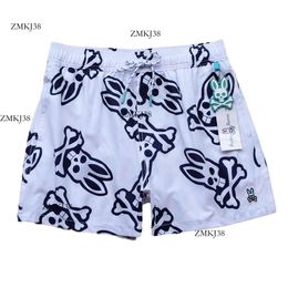 Psychological Bunny High Quality Designer Cross-Border Elastic Quick Dryingpsych Belt With Lining Printed Beach Pants Swimming Pants For Men In Psyco Stock 275 975