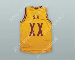 CUSTOM NAY Mens Youth/Kids MGK XX YELLOW BASKETBALL JERSEY TOP Stitched S-6XL