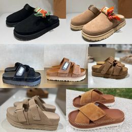 New Fashion Flax brown Sandals Outdoor Sand beach Rubber Slipper Fashion Casual Heavy-bottomed buckle Sandal leather sports sandals 35-44