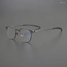 Sunglasses Frames Top Quality Designer Titanium Optical Glasses Frame Men Women Vintage Computer Eyeglasses Fashion Oval