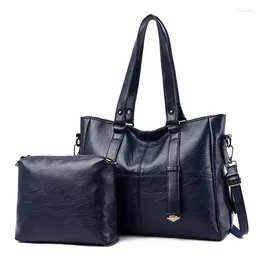 Evening Bags 2024 Fashionable Message PU Leather Women Shoulder Soft Party High Capacity Tote Multifunction Ladies Handbags