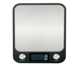 Flat Stainless Steel Kitchen Scale 5kg Rechargeable Electronic Scale Food Food Baking Grams Weighing Platform 10kg5172853