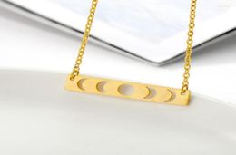 Choker Sun Moon Phase R Eclipse Necklaces For Women Vintage Jewelry Stainless Steel Chain Statement Necklace Collier Bijoux1926080