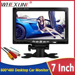 Car Monitor 7 Inch TFT 2 Way Video Input Auto Rearview Home Security Surveillance Camera LCD Dual Use Display Accessories