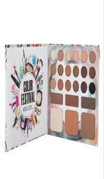 Eyeshadow Makeup Set Palette Rich Colours Eye Shadow Eyebrow Powder and Face Highlighter Powder 24 Colour In It5250143