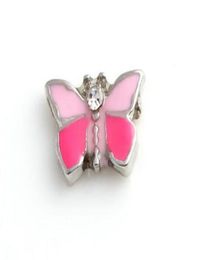 20PCSlot Enamel Butterfly Floating Locket Charms Fit For DIY Alloy Magnetic Living Locket Pendant Fashion Jewelrys3848804