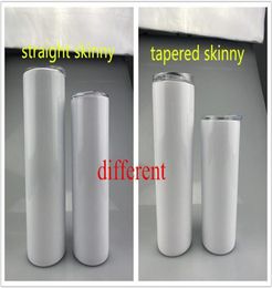 20OZ Sublimation Straight Tumbler Insulated Mugs Sealing Lid And Plastic Straw Double Vacuum Insulation Cup Come With Stainless St9195808