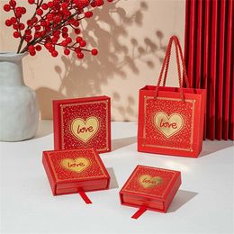 Jewelry Boxes New LOVE Paper Drer Jewelry Box for Necklace Bracelet Ring Storage Valentines Day Gift Box Jewelry Packaging Box Wholesale