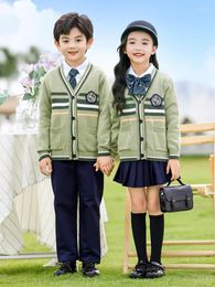 Clothing Sets Spring Autumn Children's Sweater School Uniforms Set For Students Kids Formal Suit Kindergarten