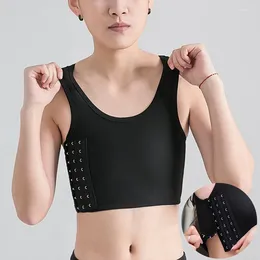 Bras Women Breathable Chest Breast Binder Side Buckle Short Vest Tops Underwear Tank Wireless Wrap Bandage