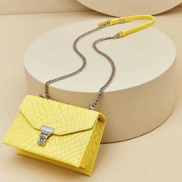 Selection Strict of Genuine Leather Chain Small Square Bag 2024 Crossbody Summer Single Shoulder High-end Feeling Underarm Live Broadcast Womens