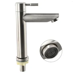 Bathroom Sink Faucets Durable High Quality Useful Brand Faucet Basin Accessories Cold El Replacement Silver Single