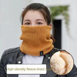 Bandanas Soft Neck Warmer Winter Windproof Scarf Solid Colour Cold-proof Plush Warm Ring Knit