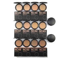 M Face Makeup NC 12 Color Pressed Powders Puffs Foundation 15g Matte Natural Facial Powder9710460