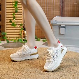 Casual Shoes Chunky Women Sneakers 2024 Cute Women's Letter Versatile Kawaii Vulcanised Little Girl Pink Platform