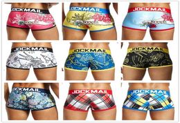 Moda jockmail boxer sexy cintura baixa respirável gelo desenho animado impressão de roupas íntimas gays tive thure homens shorts2843761