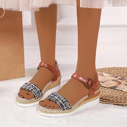 Sandals Ladies Fashion Summer Leather Sandal Slides Women Womens Platform For 81/2 Wide Flat Tan